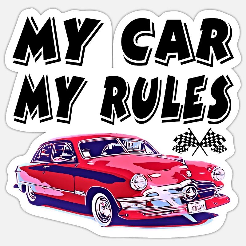 Voiture - Sticker taille S (10 x 10 cm) - blanc mat