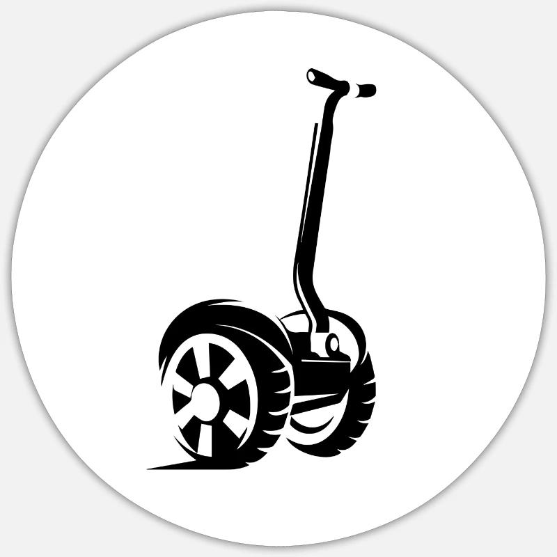 E-Scooter E-Roller Scooter - Sticker size S (10 x 10 cm) - white matte