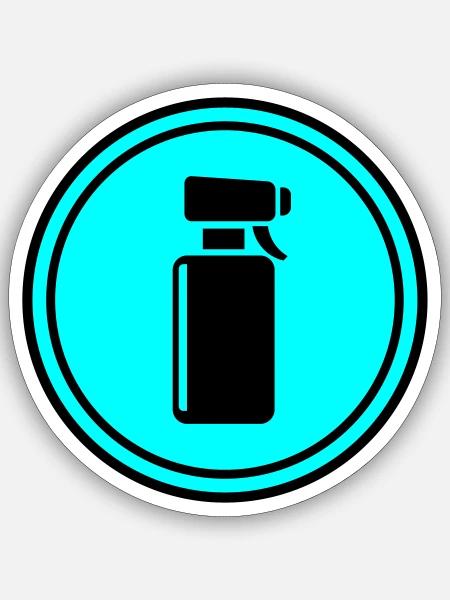 Barber Frisör Kreis - Sticker Größe S (10 x 10 cm) - Mattweiß
