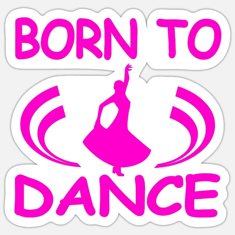 Danser - Sticker taille S (10 x 10 cm) - blanc mat