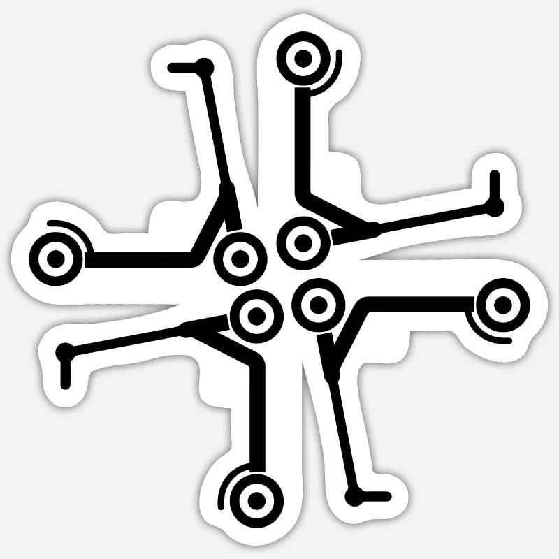 E-Scooter Roller Sticker Größe S (10 x 10 cm)