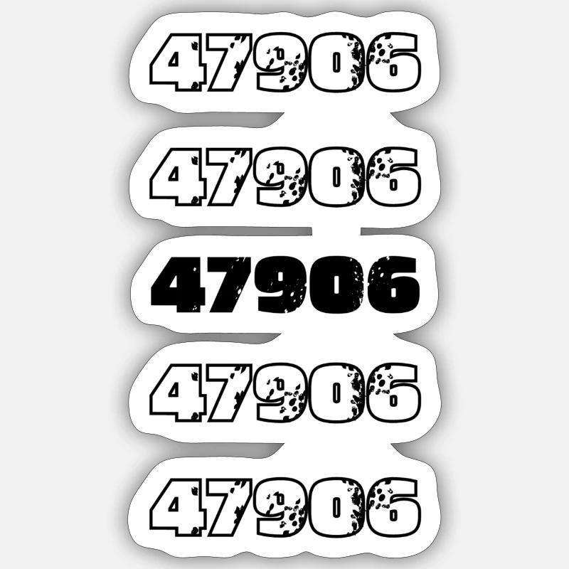 Code postal Campine - 47906 x5 Sticker taille S (10 x 10 cm)