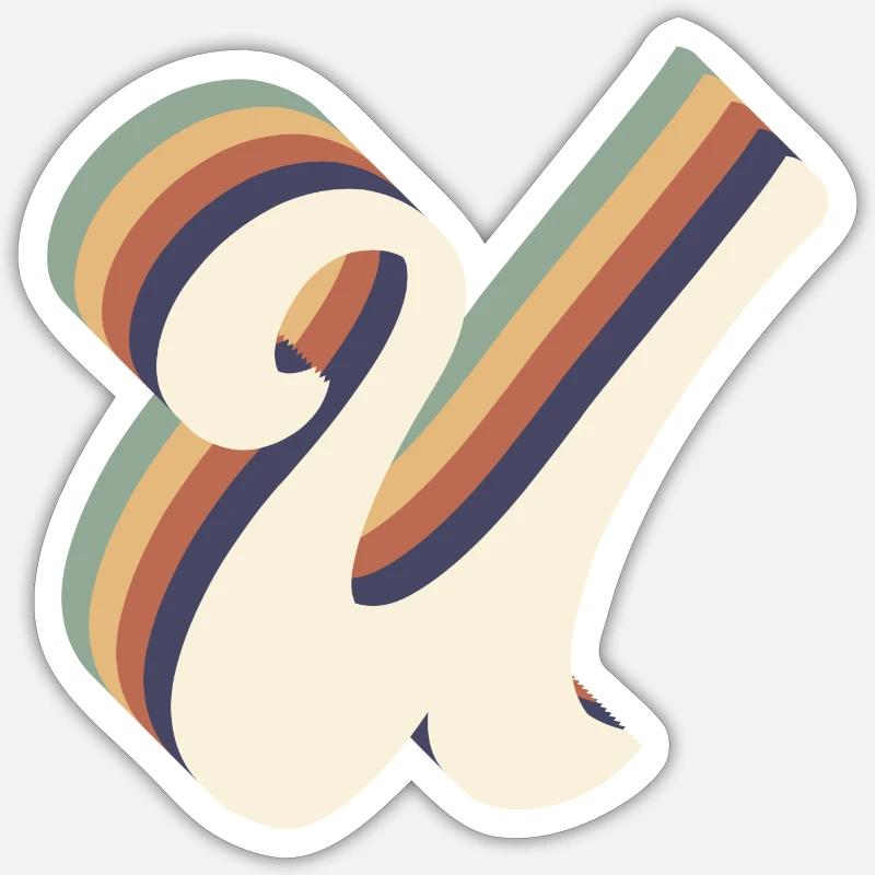 Buchstabe u - Sticker Größe S (10 x 10 cm) - Mattweiß