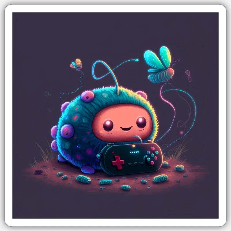 Glowy - Sticker Größe S (10 x 10 cm) - Mattweiß
