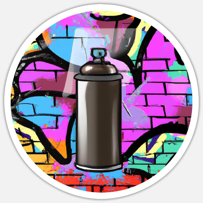 Graffiti Spraydose Sticker Größe S (10 x 10 cm)