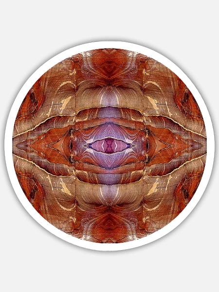 Natur Mandala Jordanien, Petra - Sticker Größe S (10 x 10 cm) - Mattweiß