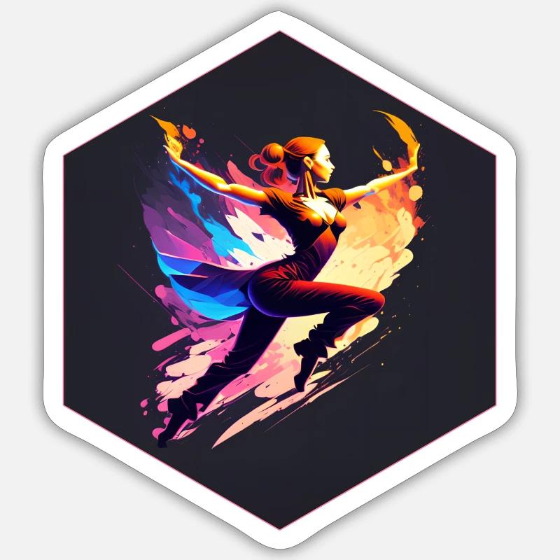 Dance - Sticker Größe S (10 x 10 cm) - Mattweiß