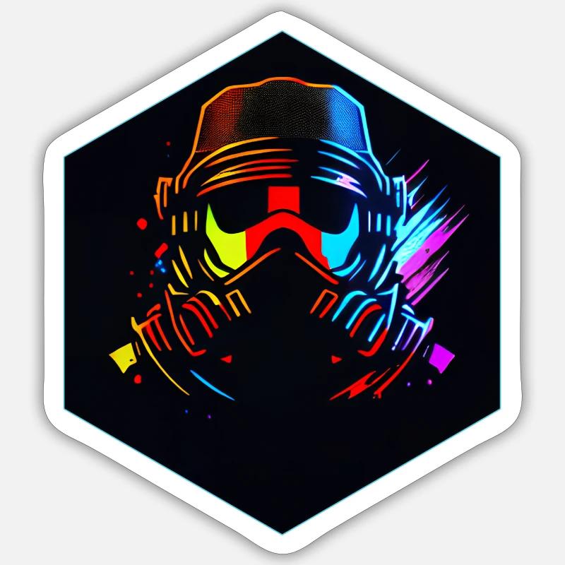Trooper - Sticker Größe S (10 x 10 cm) - Mattweiß