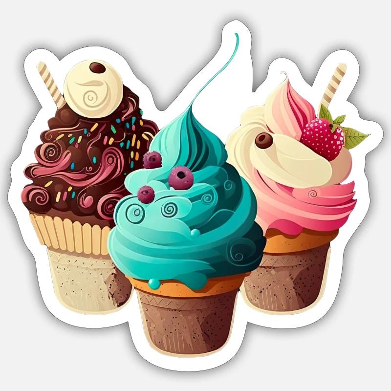 Petits gâteaux Sticker taille S (10 x 10 cm)