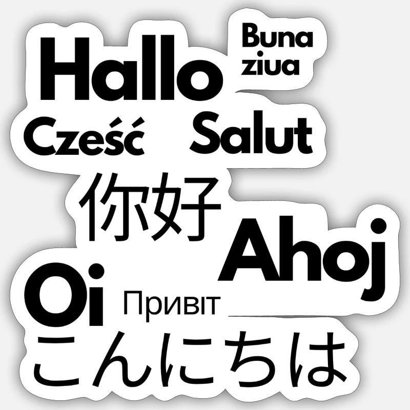Hello! Sticker size S (10 x 10 cm)