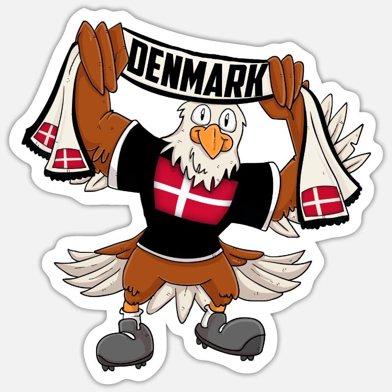 Danemark Eagle Sticker taille S (10 x 10 cm)