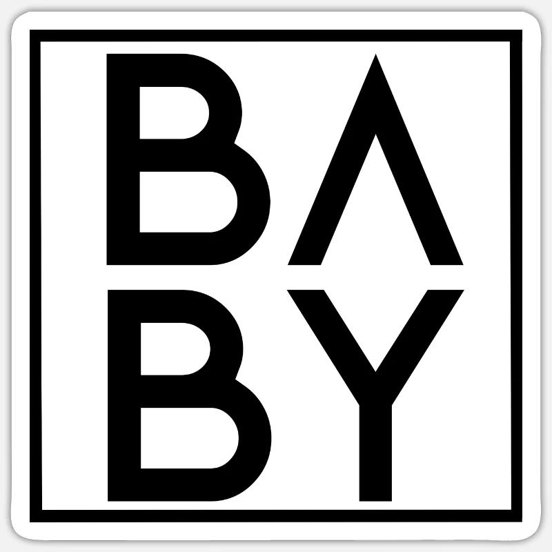 BÉBÉ - Sticker taille S (10 x 10 cm) - blanc mat