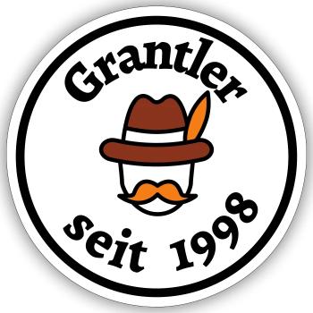 Grantler 1998 - for birthday -Bavarian saying - Sticker size S (10 x 10 cm) - white matte - Front