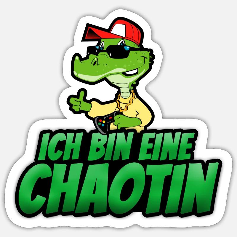 Ich bin eine Chaotin - Sticker Größe S (10 x 10 cm) - Mattweiß