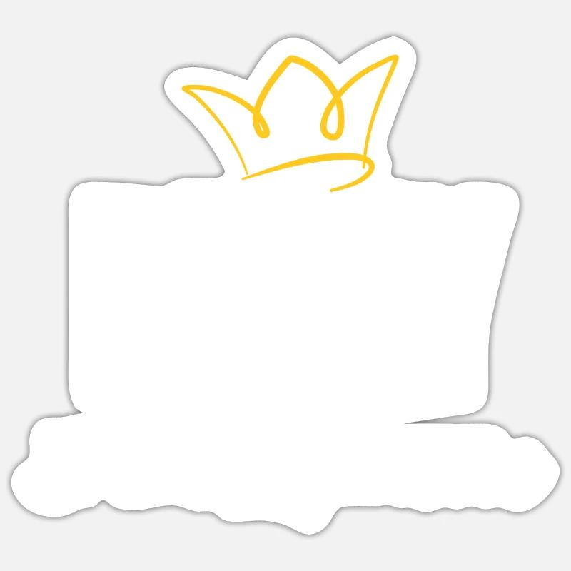 papy d'une princesse - Sticker taille S (10 x 10 cm) - blanc mat