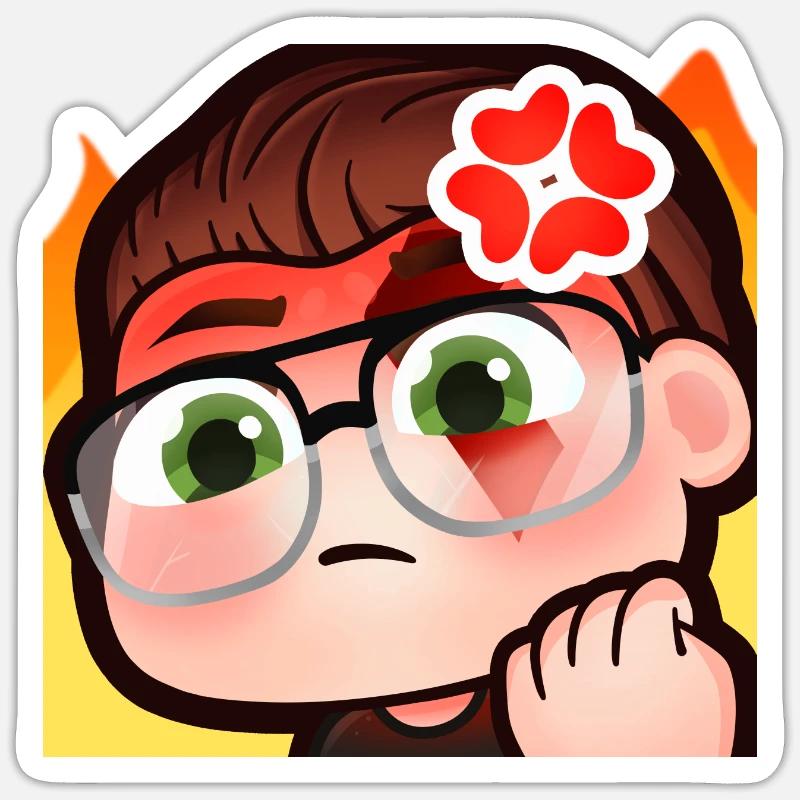 Wütend - Sticker Größe S (10 x 10 cm) - Mattweiß