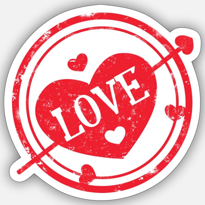 Liebe Sticker Größe S (10 x 10 cm)