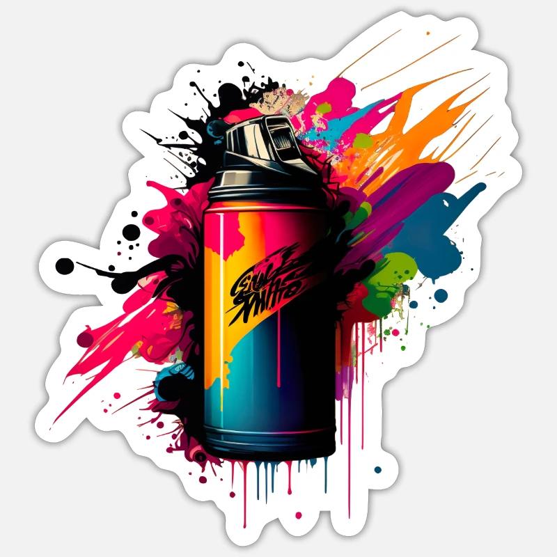 Graffiti - Sticker taille S (10 x 10 cm) - blanc mat