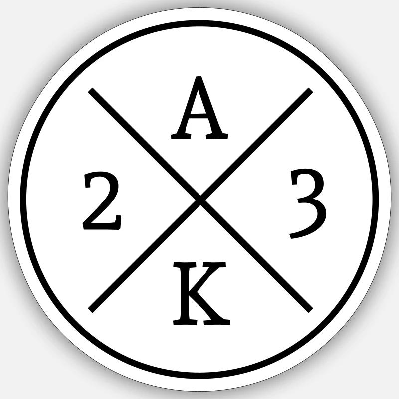 Abschluss 2023 AK 23 - Sticker Größe S (10 x 10 cm) - Mattweiß