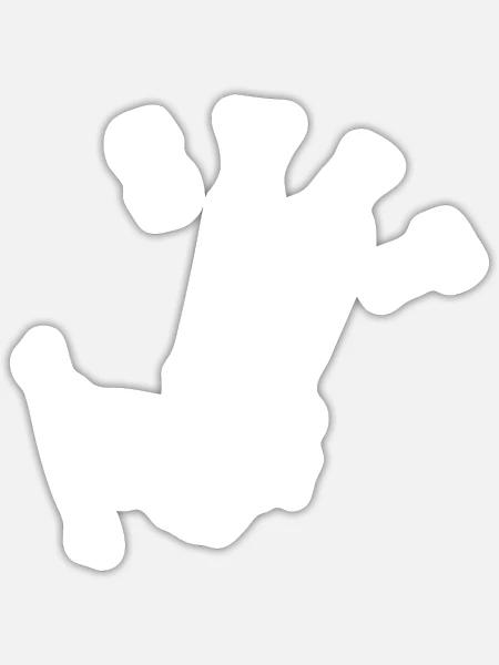 Sylt Surfer 2023 - Sticker Größe S (10 x 10 cm) - Mattweiß