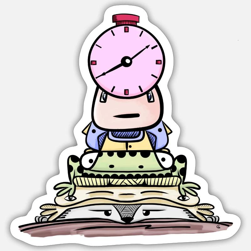 Temps lourds - Sticker taille S (10 x 10 cm) - blanc mat