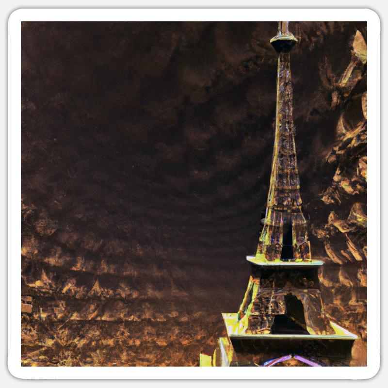 Futuristic Eiffel Tower Sticker size S (10 x 10 cm)