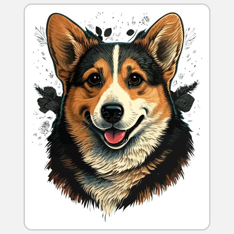 Formal Post Corgi Sticker size S (10 x 10 cm)