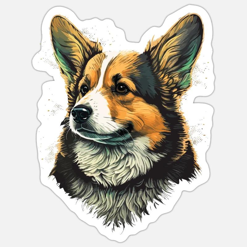 Formal Post Corgi Sticker size S (10 x 10 cm)