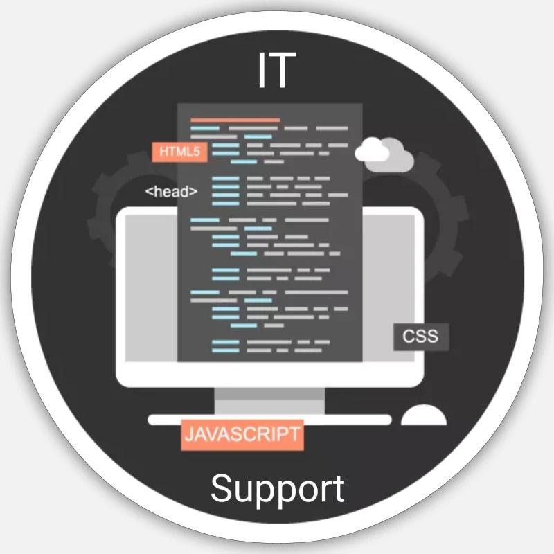 IT Support Sticker Größe S (10 x 10 cm)