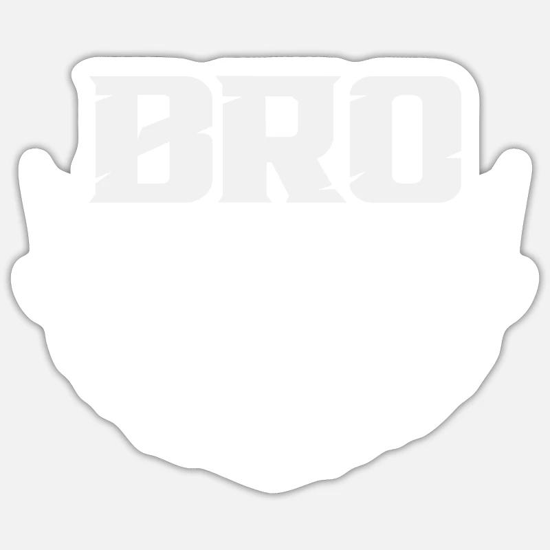 Bro - Sticker Größe S (10 x 10 cm) - Mattweiß