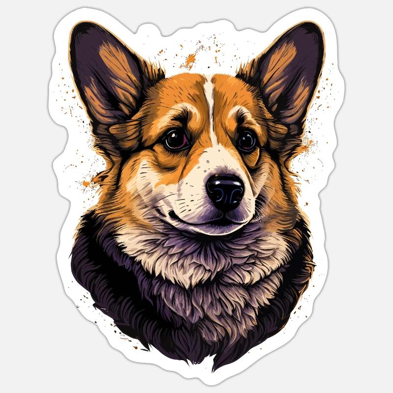 Formal Post Corgi Sticker size S (10 x 10 cm)
