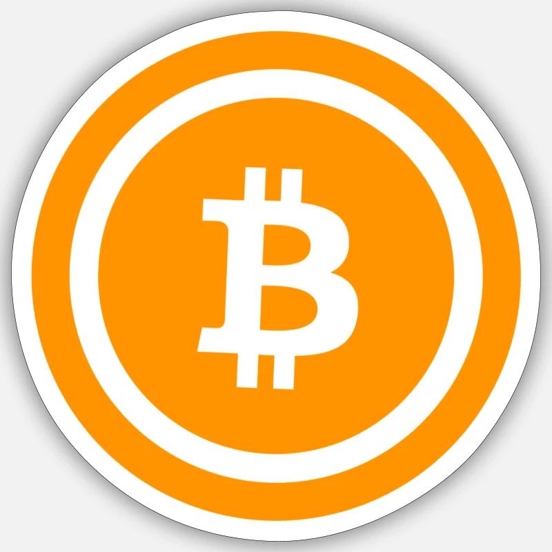 Bitcoin - Sticker Größe S (10 x 10 cm) - Mattweiß