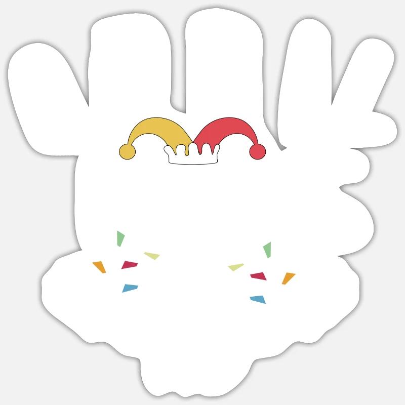 Poisson d’avril Avril Avril - Sticker taille S (10 x 10 cm) - blanc mat