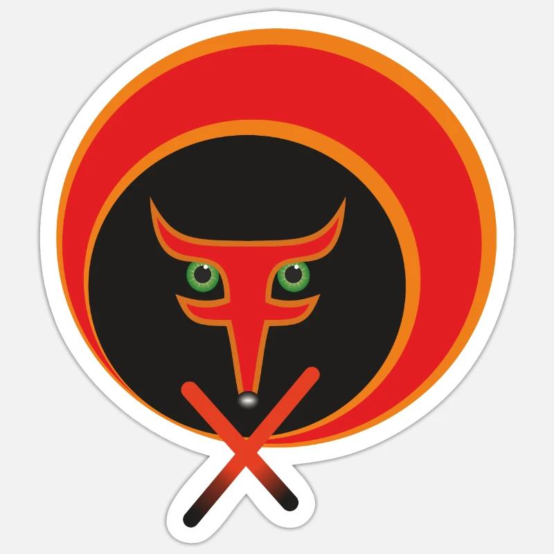 Der Rotfuchs des Lebens. - Sticker Größe S (10 x 10 cm) - Mattweiß
