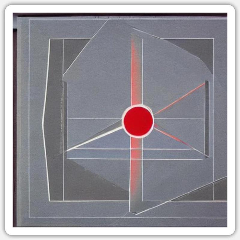 abstrakte Geometrie Hiddin Flg - Sticker Größe S (10 x 10 cm) - Mattweiß