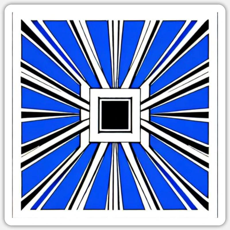 abstract geometry - Sticker Größe S (10 x 10 cm) - Mattweiß