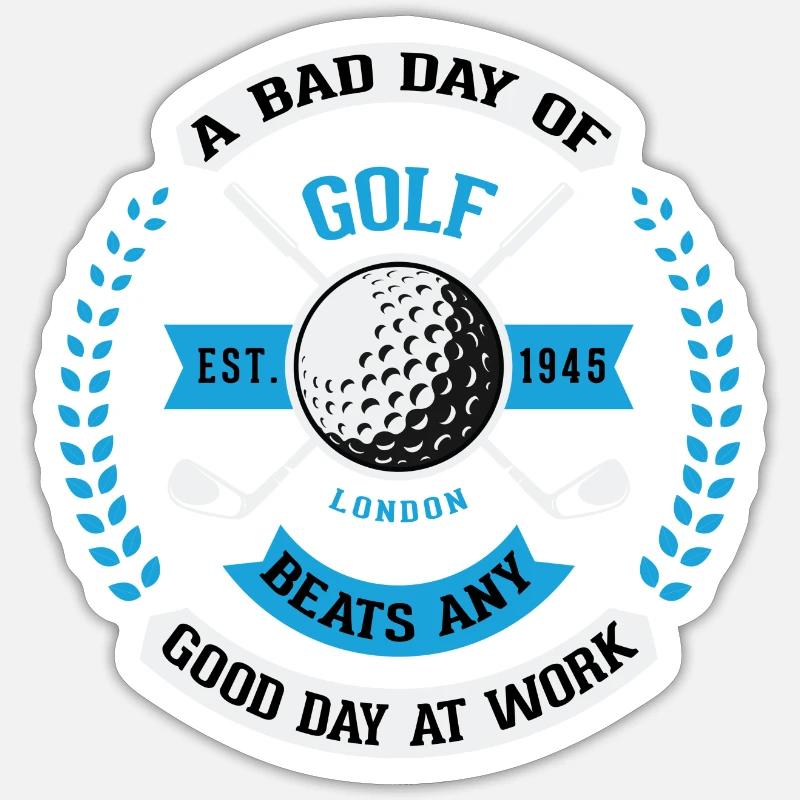 Golf 01 - Sticker taille S (10 x 10 cm) - blanc mat