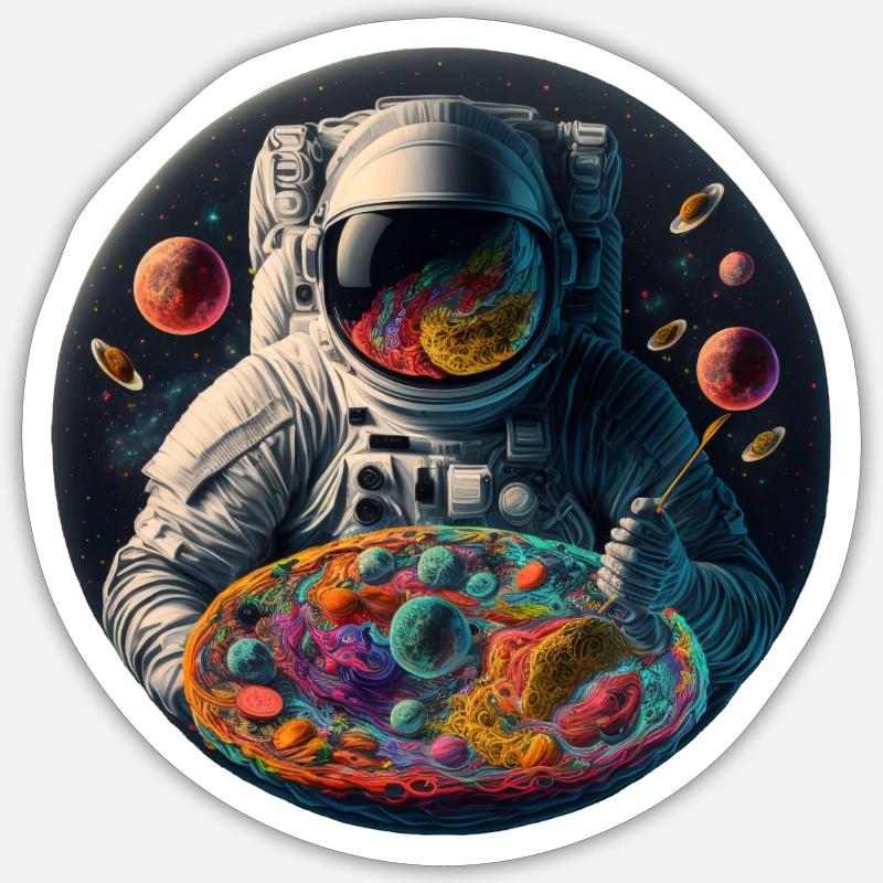 Galaxy Pasta Sticker Größe S (10 x 10 cm)
