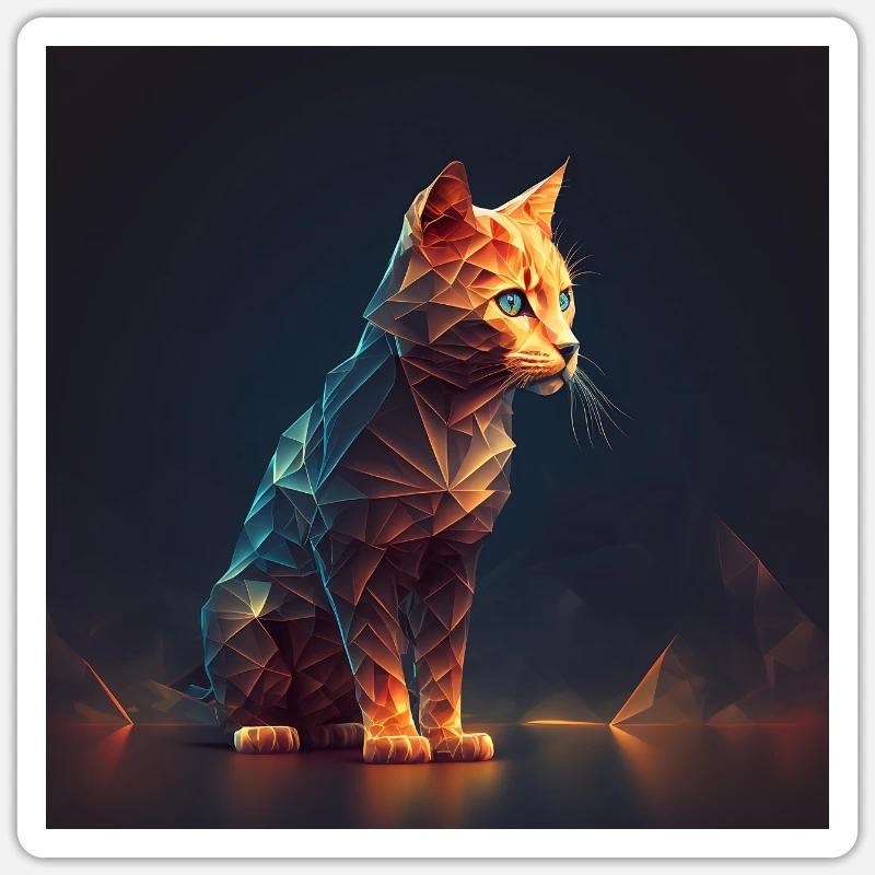 Cat Lights und Forms 2 Sticker Größe S (10 x 10 cm)