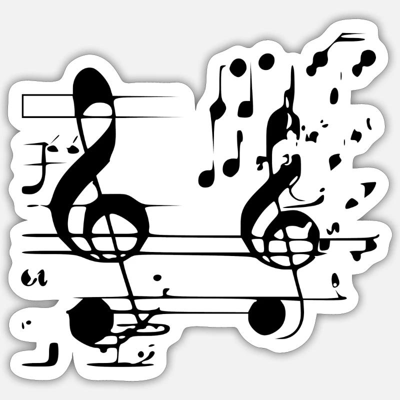 Musical range - Sticker size S (10 x 10 cm) - white matte