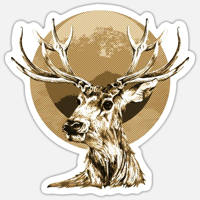 Deer Sticker size S (10 x 10 cm)