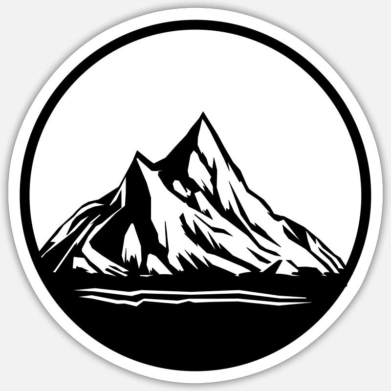 Mountains - Sticker size S (10 x 10 cm) - white matte