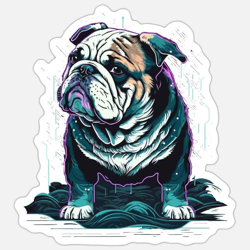 Tiny Bulldog Sticker size S (10 x 10 cm)