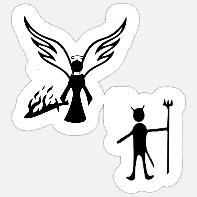 Konfrontation - Sticker Größe S (10 x 10 cm) - Mattweiß