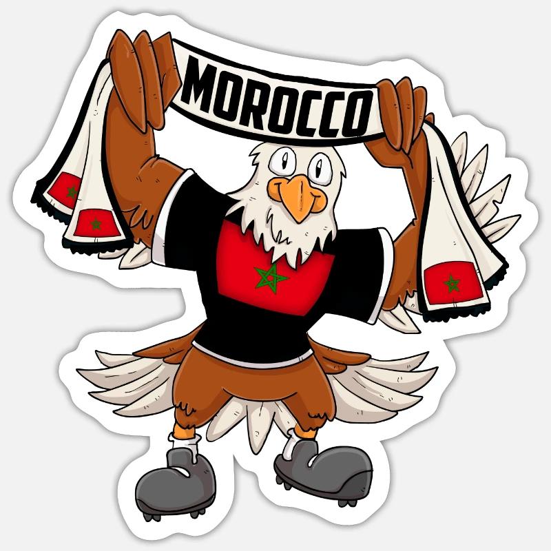 Morocco Eagle - Sticker size S (10 x 10 cm) - white matte
