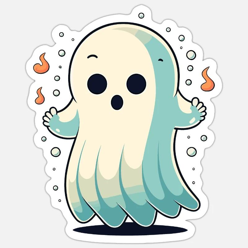 Schwebender Geist - Sticker Größe S (10 x 10 cm) - Mattweiß
