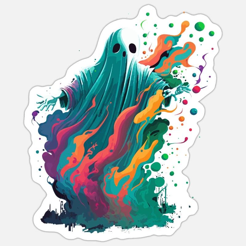 Ghost Design - Sticker size S (10 x 10 cm) - white matte