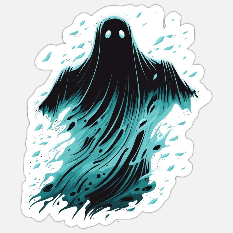 Dunkler Geist - Sticker Größe S (10 x 10 cm) - Mattweiß