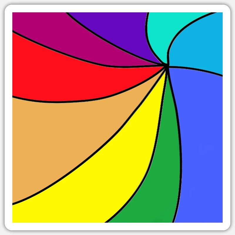 Arc rétro - Sticker taille S (10 x 10 cm) - blanc mat