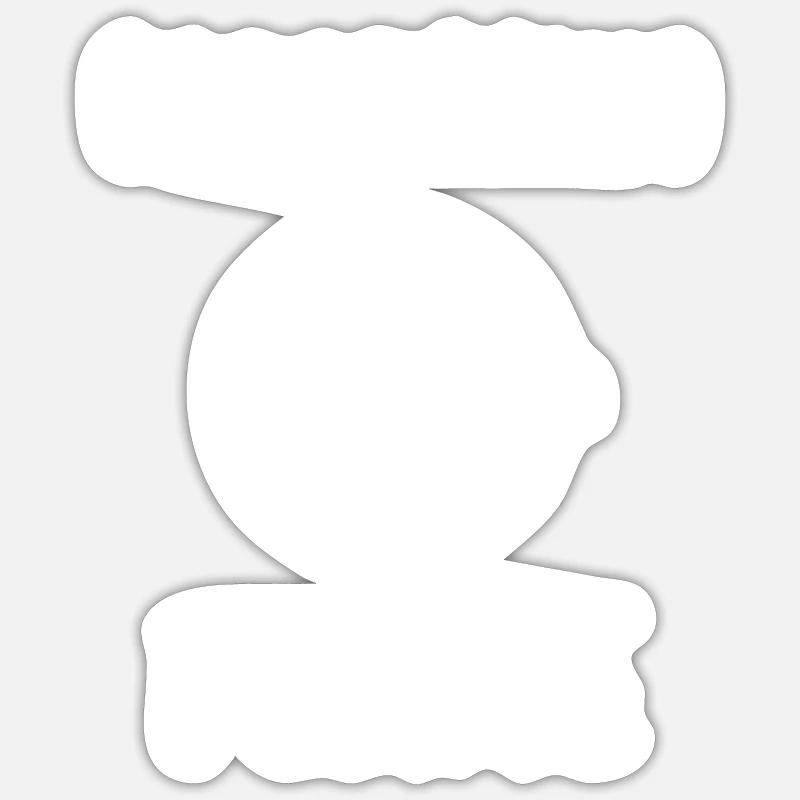 Kaffee bitte - Sticker Größe S (10 x 10 cm) - Mattweiß